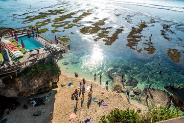A beautiful view of Uluwatu beach in Bali, Indonesia.