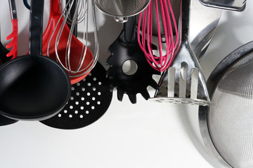 Cooking cutlery simplifies cooking in the kitchen and was photographed here in the studio