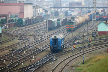 train at the railway station