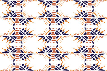 Old style ikat color etnical tribal hand - drawn pattern navajo motif for packing, wallpaper, batik