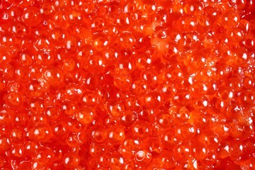 Caviar red useful food, a popular snack for the holiday. This is salting fish caviar: pink salmon,...