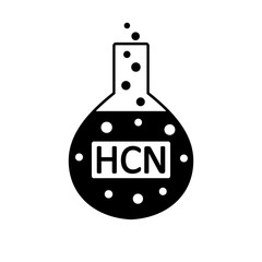 Laboratory glass with hydrocyanic acid.