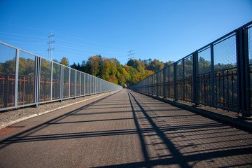 Obraz premium bridge in Switzerland with road and railing