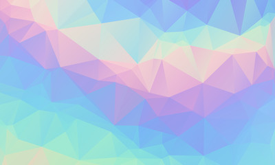 Low poly grid holographic triangles background