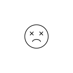 Set of outline emoticons, colorful emoji isolated on white background, vector illustration, smile icon set