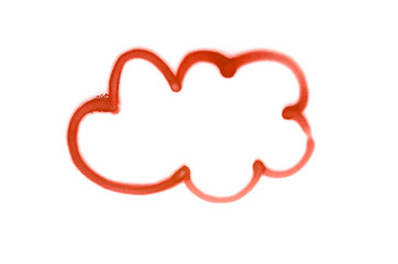 Graffiti cloud sign sprayed on white isolated background