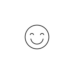 Set of outline emoticons, colorful emoji isolated on white background, vector illustration, smile icon set