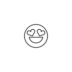 Set of outline emoticons, colorful emoji isolated on white background, vector illustration, smile icon set