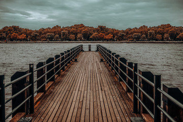 Obraz premium pier at sunset