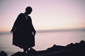 silhouette of a man