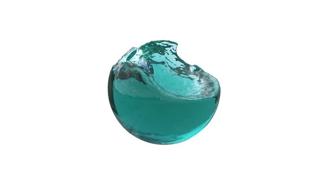 water storm inside a ball