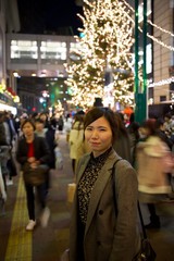 young woman in the city