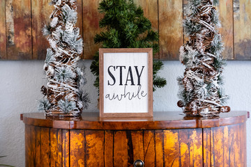 Christmas decor in cozy home