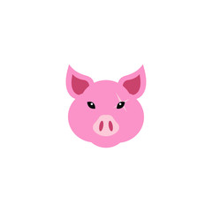 Mascot Head of an pig, angry face logo