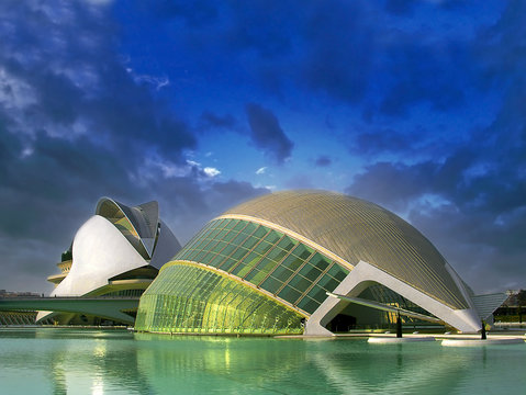 Valencia, Spain - The City of Arts and Sciences is a complex devoted to scientific and cultural dissemination created in 1998 by Calatrava architect.