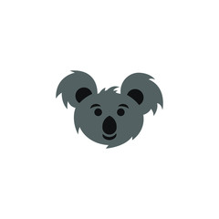 Cute Koala Face Vector Logo
