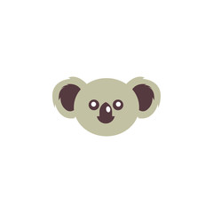 Cute Koala Face Vector Logo