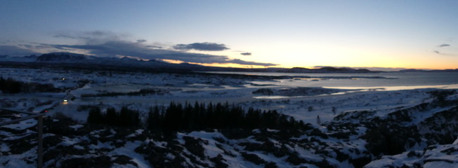 Sunrise in the winter