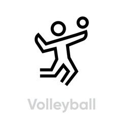 Volleyball sport icons