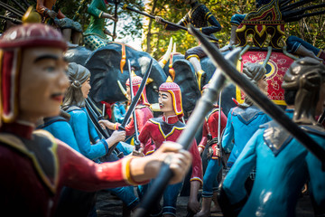 A beautiful view of Wat Muang temple in Ang Thong, Thailand.