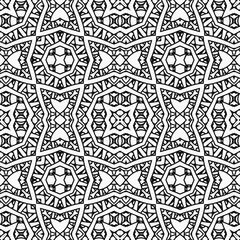 Seamless geometric texture. Abstract black and white repeating background. Template for printing on wrapping paper, fabric, backdrops