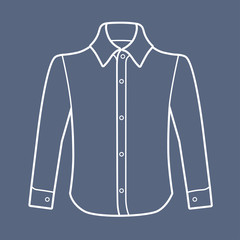 Dress shirt line icon