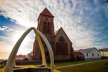 Christ Church Cathedral, Stanley, Falkland island (Malvinas Island) - obrazy, fototapety, plakaty