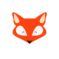 cartoon fox icon, Cute fox. Vector animal