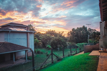 Fototapeta premium Por do sol laranja