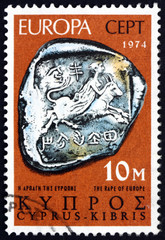 Postage stamp Cyprus 1974 rape of Europa