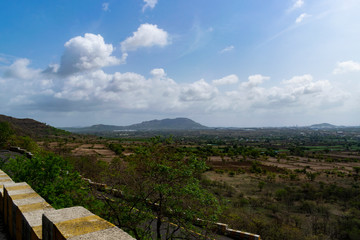 view of mountains and clouds
