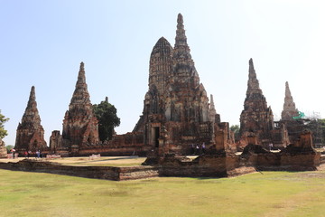 Fototapeta premium A beautiful view of buddhist temple in Ayutthaya, Thailand.