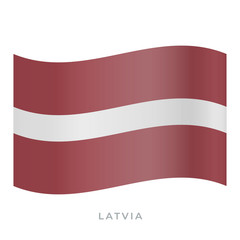 Latvia waving flag vector icon. Vector illustration isolated on white.