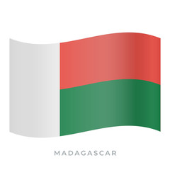 Madagascar waving flag vector icon. Vector illustration isolated on white.