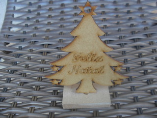 christmas tree on wooden background