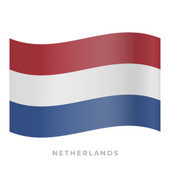 Netherlands waving flag vector icon. Vector illustration isolated on white.