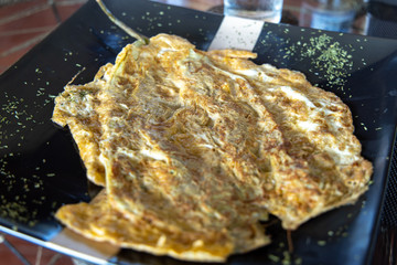 Filipino style eggplant omelet - Tortang Talong