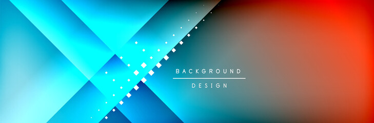 Obraz premium Abstract background - squares and lines composition created with lights and shadows. Technology or business digital template