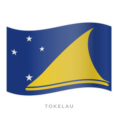 Tokelau waving flag vector icon. Vector illustration isolated on white.