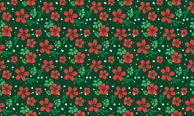 Abstract flower pattern background for Merry Christmas, leaf flower drawing.