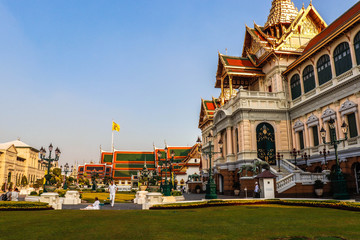 Obraz premium A beautiful view of Grand Palace in Bangkok, Thailand.