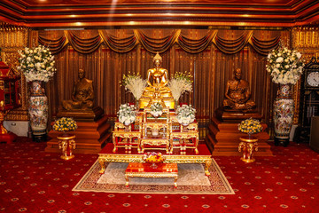 A beautiful view of Wat Paknam temple in Bangkok, Thailand.