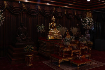 Fototapeta premium A beautiful view of Wat Paknam temple in Bangkok, Thailand.