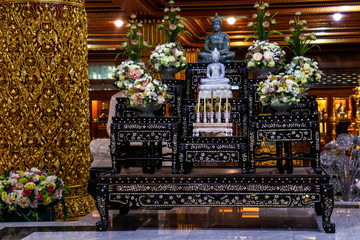 A beautiful view of Wat Paknam temple in Bangkok, Thailand.