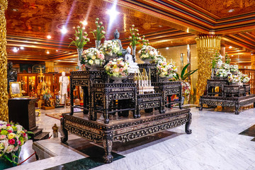 A beautiful view of Wat Paknam temple in Bangkok, Thailand.