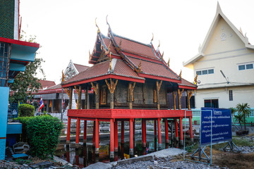 Fototapeta premium A beautiful view of Wat Paknam temple in Bangkok, Thailand.