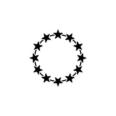 Vector star ring icon on white background.