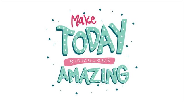 Make today ridiculous amazing word doodle cartoon