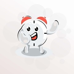 alarm clock mascot expressions design vector