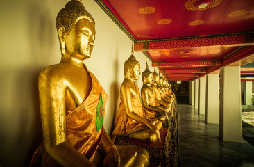 A beautiful view of Wat Pho temple in Bangkok, Thailand.